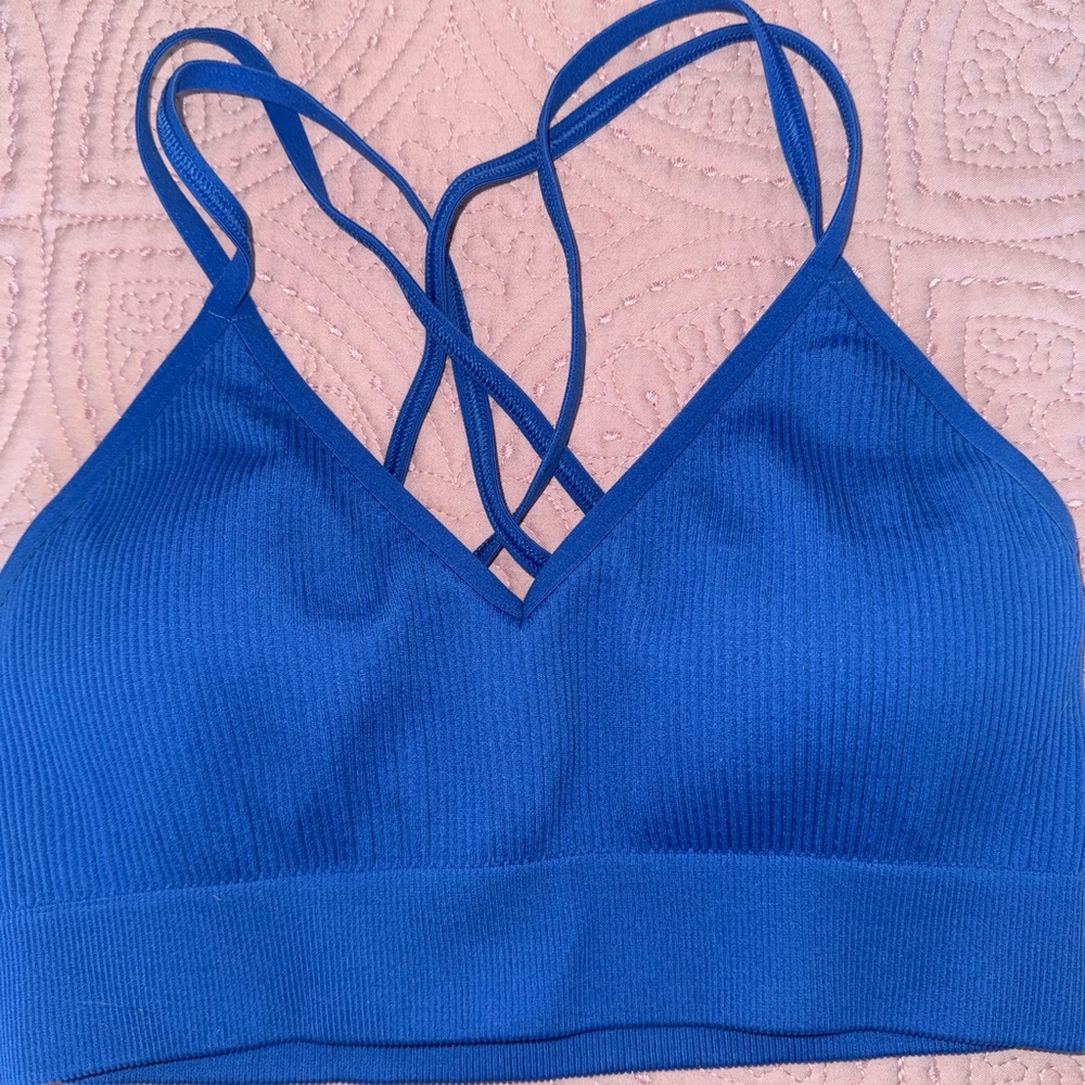 Royal blue sports bra